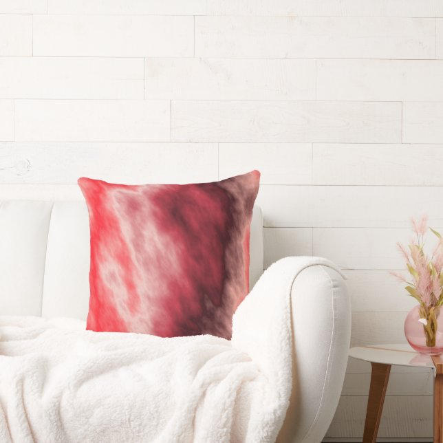 Röd Abstrakt Kudde (Soffa)