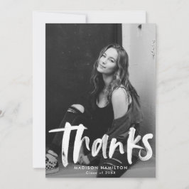 Röd | Abstrakt Photo Studenten Tack Kort