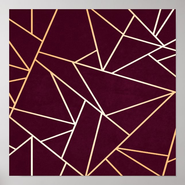 Röd Abstrakt Poster (Framsidan)