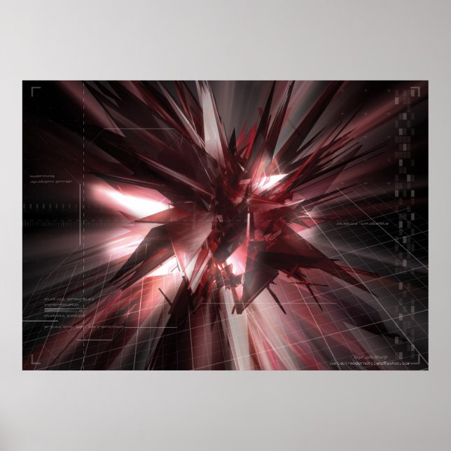 röd abstrakt poster (Framsidan)