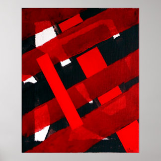 Röd Abstrakt Poster