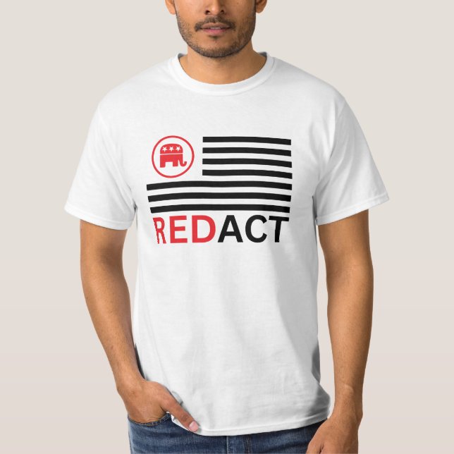 Röd Act-koncept med GOP och Epstein-filer T-Shirt (Framsida)