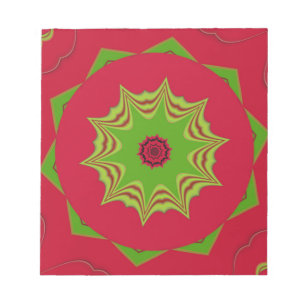 röd afrikansk etnisk stammen mönster anteckningsblock