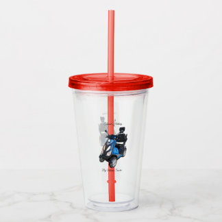 Röd akrylkopp take away mugg