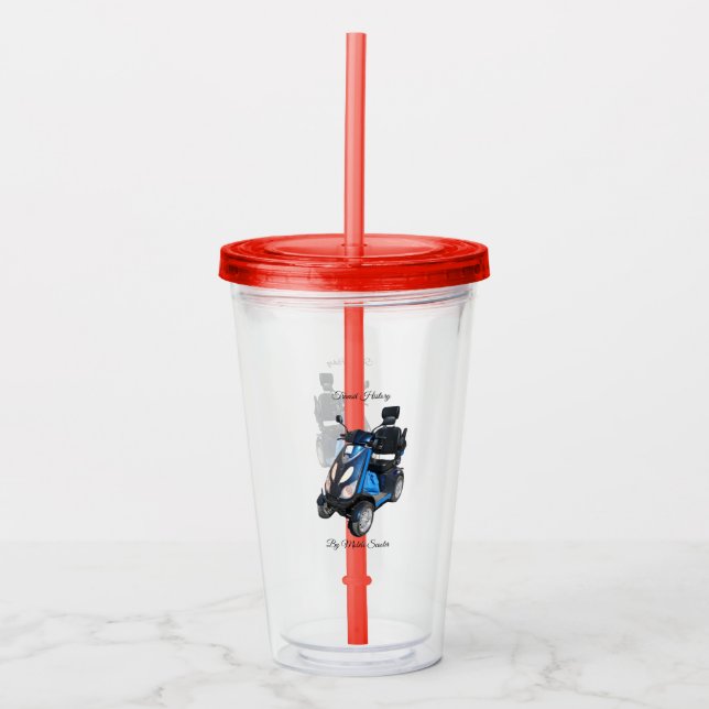 Röd akrylkopp  take away mugg (Framsida)