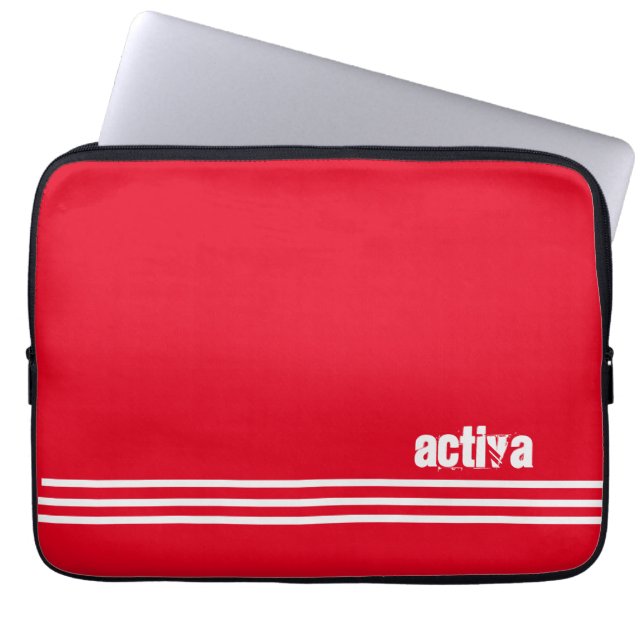 röd aktivväska för bärbar dator laptop fodral (Framsidan)