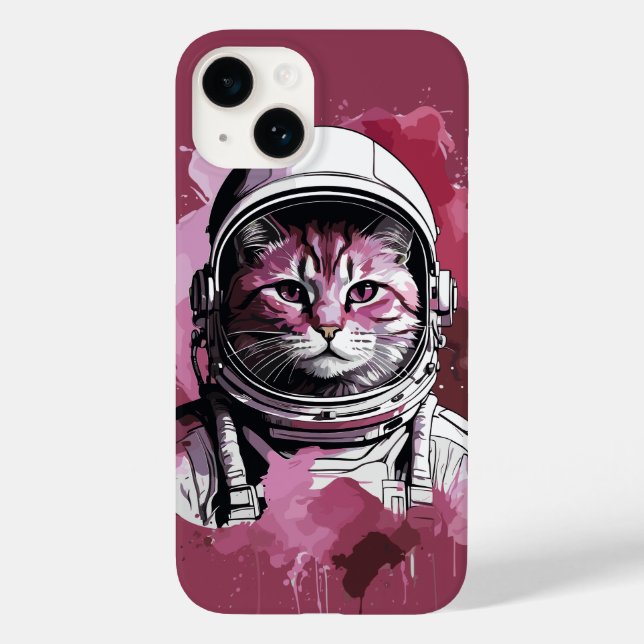 Röd akvarellastronautkatt (Baksida)