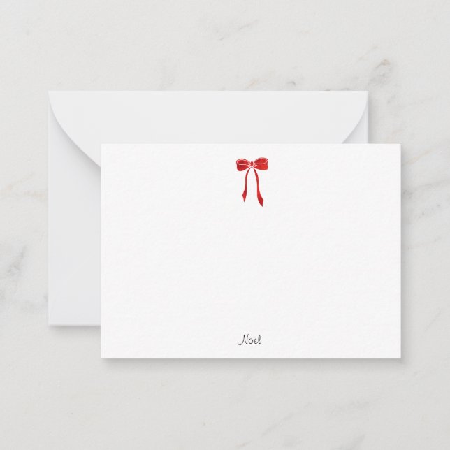 Röd akvarellbåge anteckningskort (Framsida)