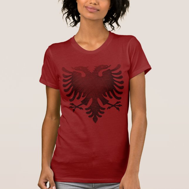 Röd albansk örn t-shirt (Framsida)