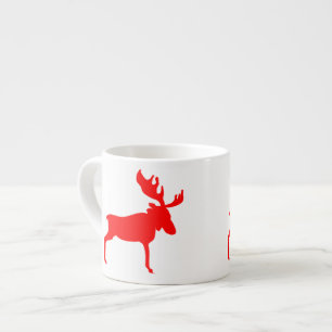 Röd älg espressomugg