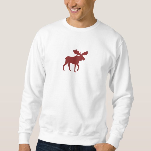 Röd älg lång ärmad tröja (Framsida)