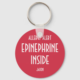 Röd Allergi Personlig Medicin Epinephrine Kids Nyckelring