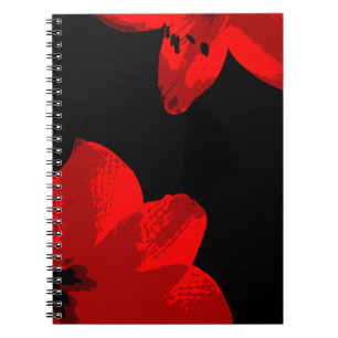 röd amaryllis duo anteckningsbok