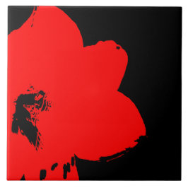 röd amaryllis kakelplatta