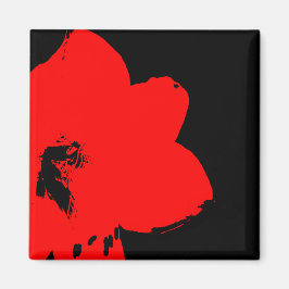 röd amaryllis magnet