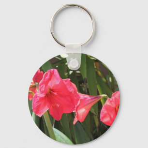 Röd Amaryllis Nyckelring