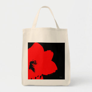 röd amaryllis tygkasse