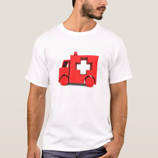 röd ambulans tee shirt (Framsida)