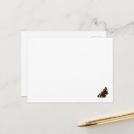 Röd amiral Butterfly Card Vykort