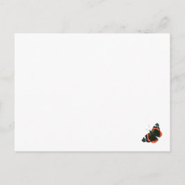 Röd amiral Butterfly Card Vykort