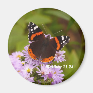 Röd amiral butterfly Magnet