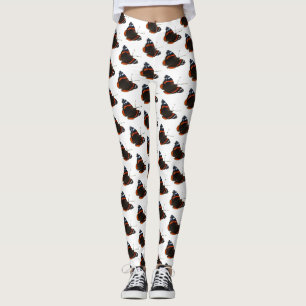 Röd amiral fjärilsmönstrad legging