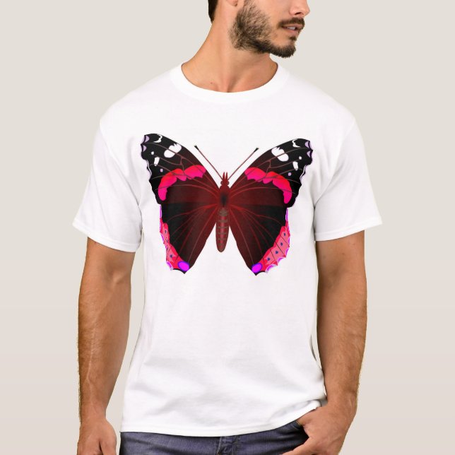Röd amiral tee shirt (Framsida)