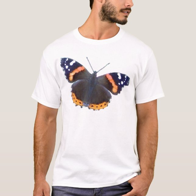 Röd amiralfjäril tee (Framsida)
