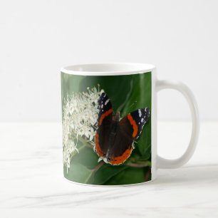 Röd amiralfjärilsmugg kaffemugg