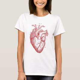 Röd Anatomical hjärta Tee Shirt