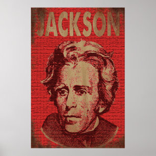 (Röd) Andrew Jackson affisch, Poster