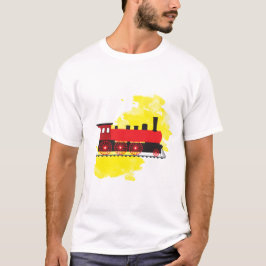 Röd ångmotor t shirt