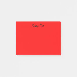 Röd anpassningsbar post-it block