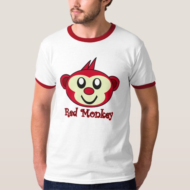 Röd apaT-tröja T-shirt (Framsida)