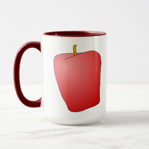 Röd äppelfrukt mugg