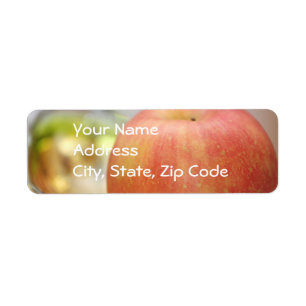 Röd Apple adressetiketter Returadress Etikett