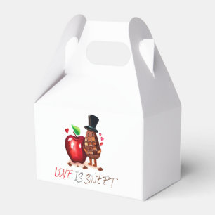 Röd Apple Bröllopsdusch Presentaskar