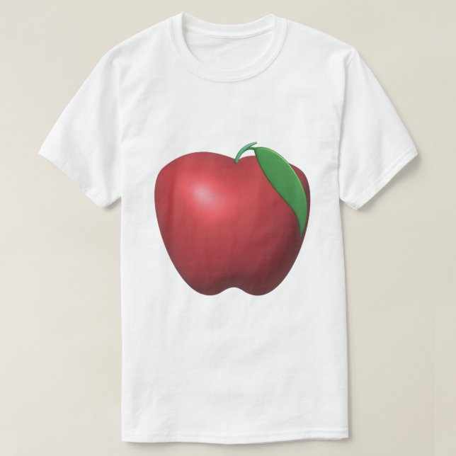 Röd Apple Design Färsk Frukt T Shirt (Design framsida)