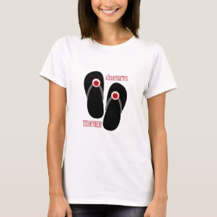 Röd Apple för dagislärare flinflip flops Tee