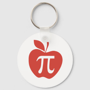 Röd Apple paj Nyckelring