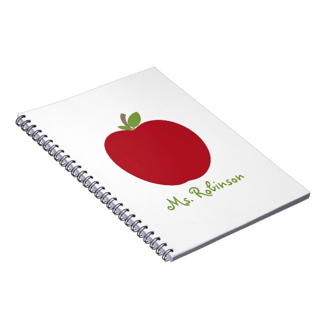 Röd Apple spiral anteckningsbok för lärare Anteckningsbok Med Spiral (Högra Sidan)