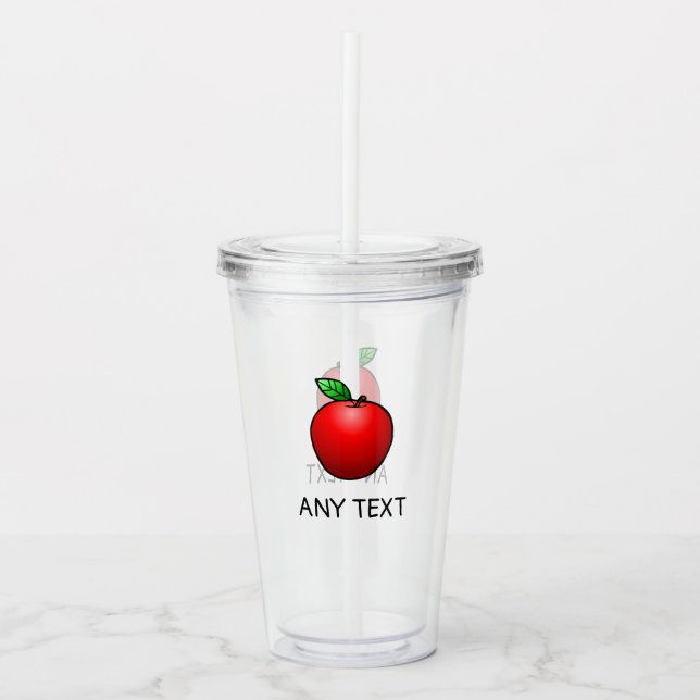 Röd Äpple Take Away Mugg (Framsida)