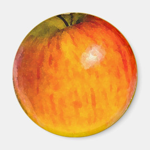 Röd Apple vattenfärg - magnet