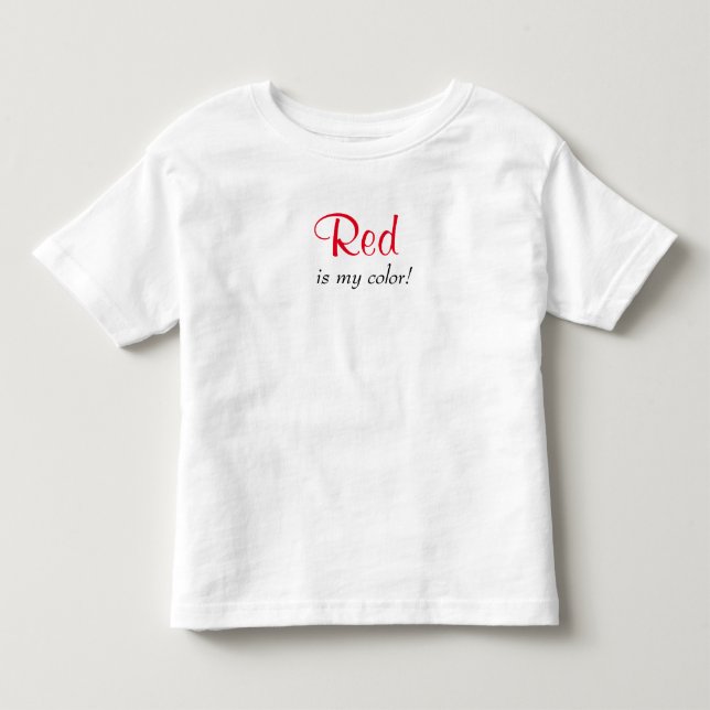 Röd är min färg t shirt (Framsida)