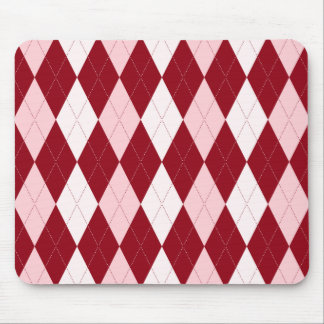 Röd Argyle Crimson rosa liten diamantShape Musmatta