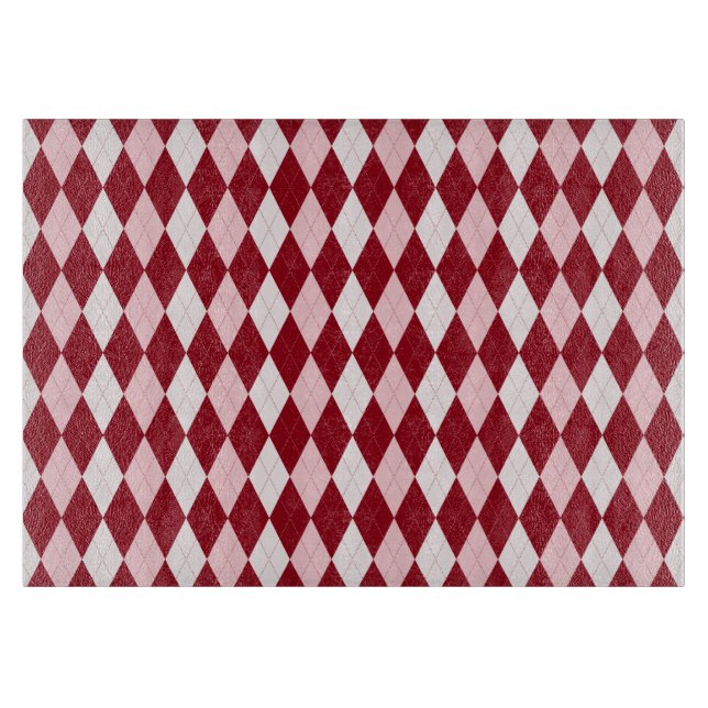 Röd Argyle Mörkröd Rosa Liten Diamantform (Framsidan)