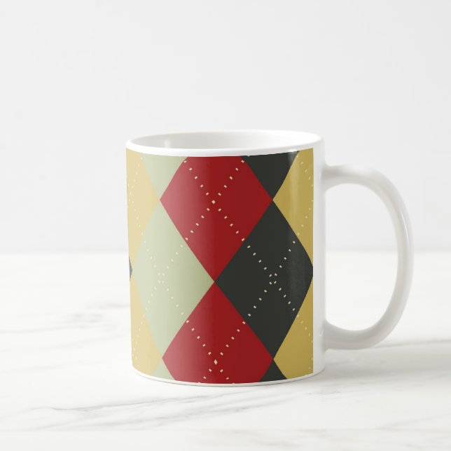 Röd Argyle mugg (Höger)