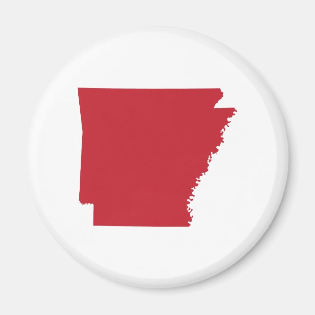 Röd Arkansas Magnet (Framsidan)