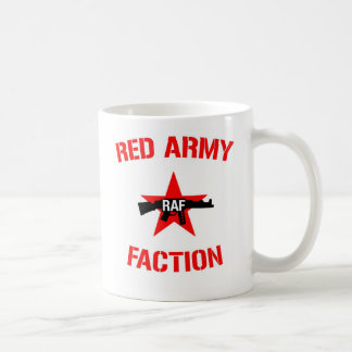 Röd arméfraktion med den röda kaffemugg
