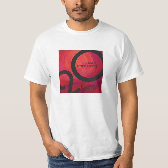 Röd årtionde födelsedag t-shirt (Framsida)